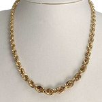 Collier d'occasion or 750 jaune maille corde - vue 2