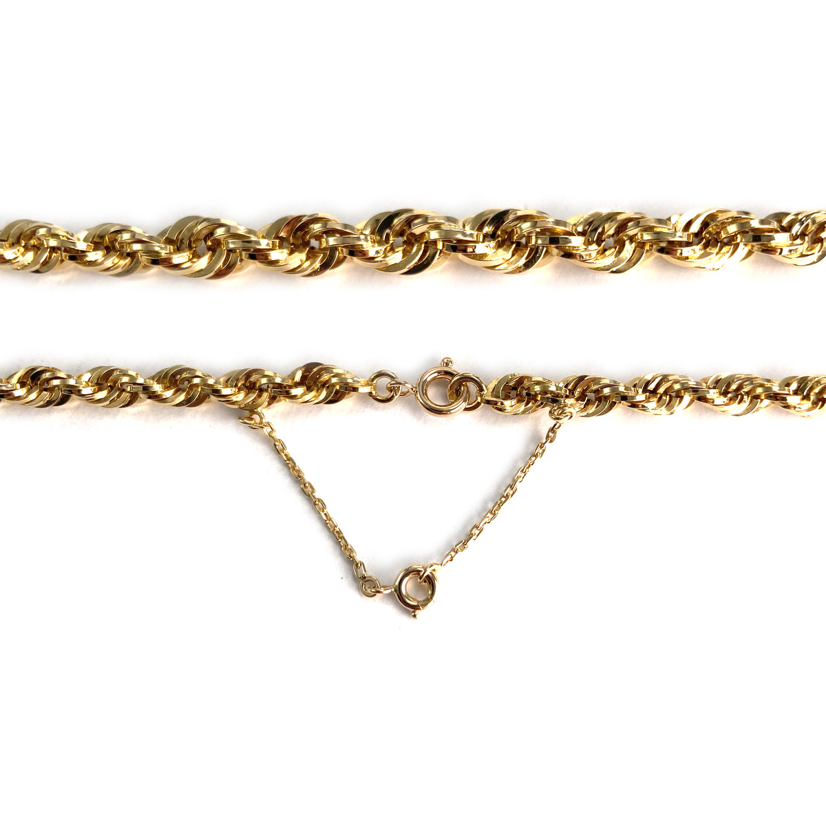 Collier d'occasion or 750 jaune maille corde - vue 3