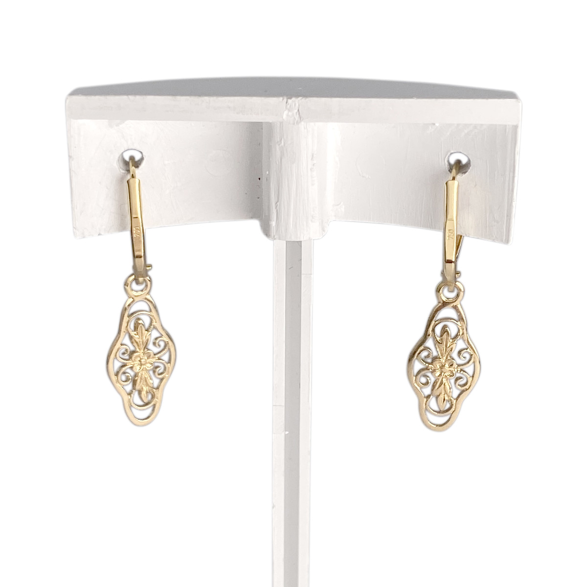 Boucles d'oreilles d'occasion or 750 jaune - vue 3