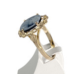Bague d'occasion or 750 jaune camée calcédoine - vue 2