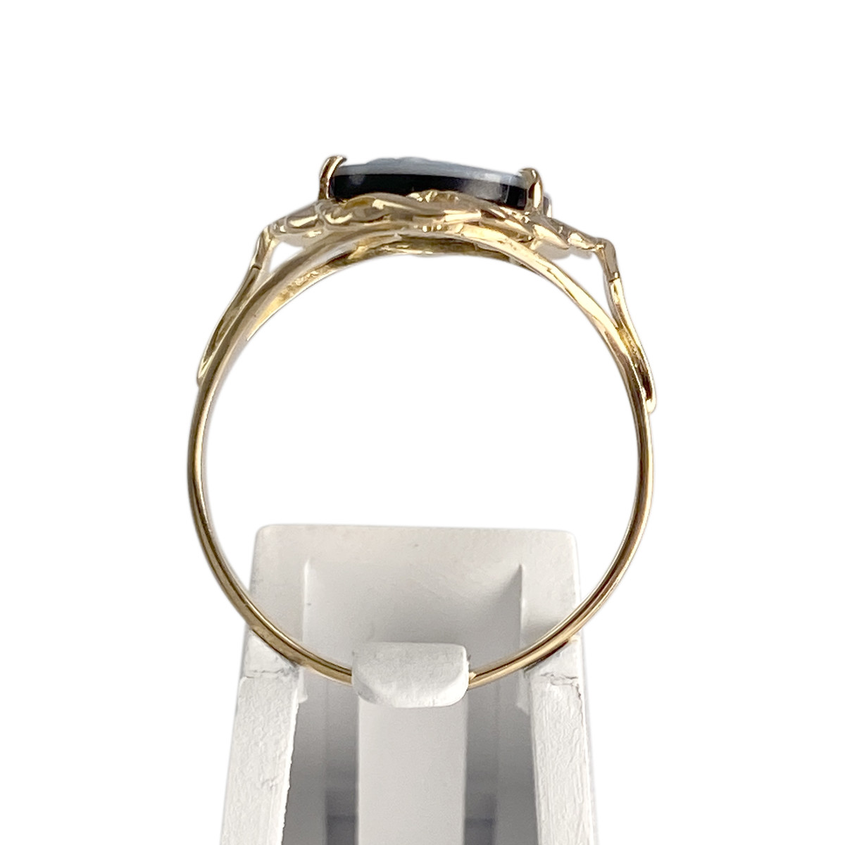 Bague d'occasion or 750 jaune camée calcédoine - vue 3