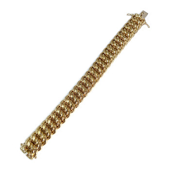 Bracelet d'occasion or 750 jaune maille américaine