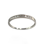 Bague d'occasion or 375 blanc zirconias - vue 1