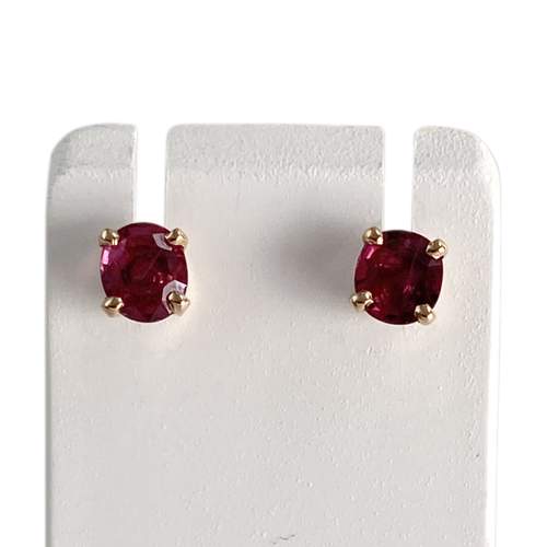 Boucles d'oreilles d'occasion or 750 jaune rubis