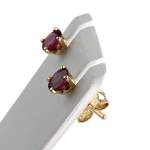 Boucles d'oreilles d'occasion or 750 jaune rubis - vue 2