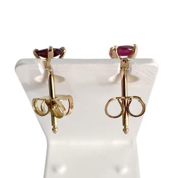 Boucles d'oreilles d'occasion or 750 jaune rubis