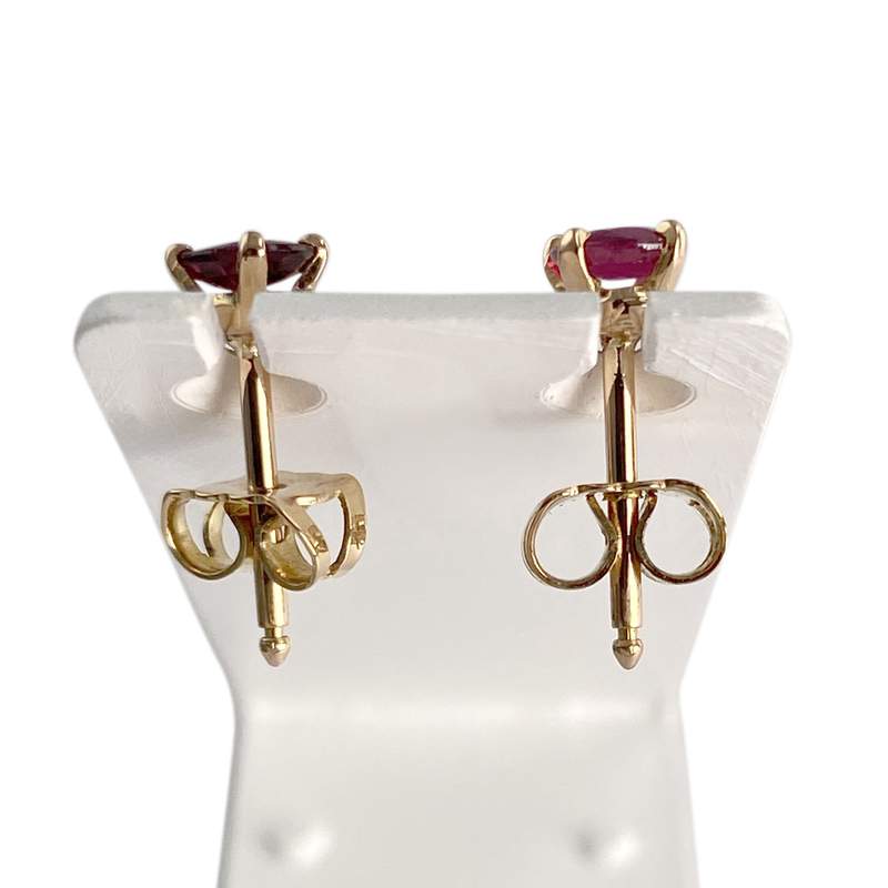 Boucles d'oreilles d'occasion or 750 jaune rubis - vue 3