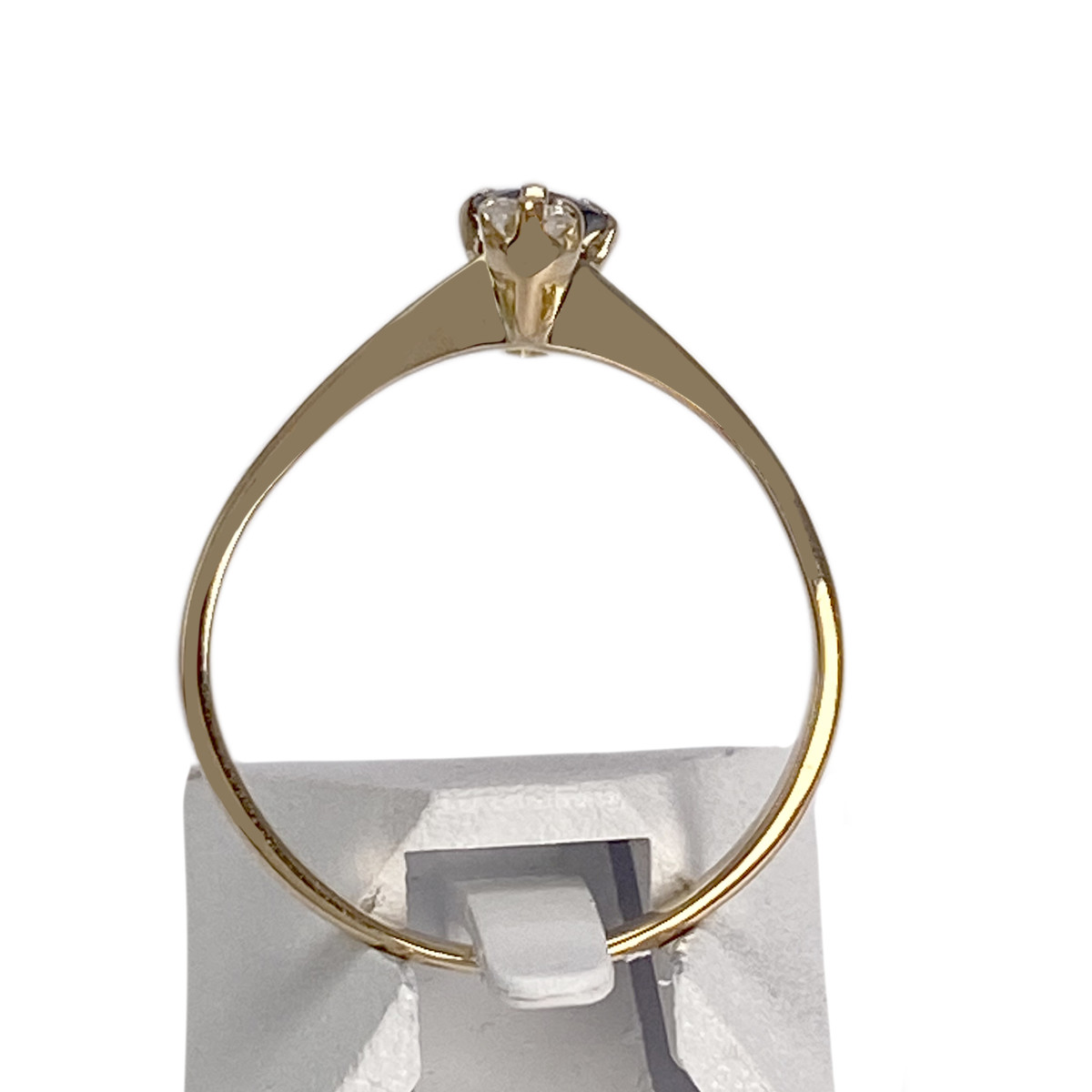 Bague d'occasion or 750 jaune diamant saphir - vue 3