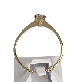 Bague d'occasion or 750 jaune diamant saphir
