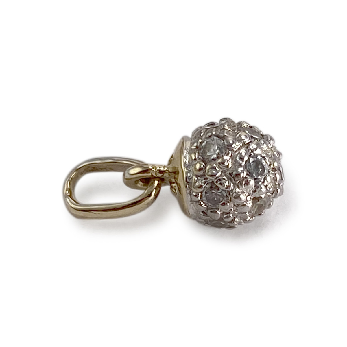 Pendentif d'occasion or 750 2 tons zirconias - vue 2