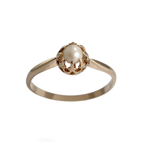 Bague d'occasion or 750 jaune perle de culture