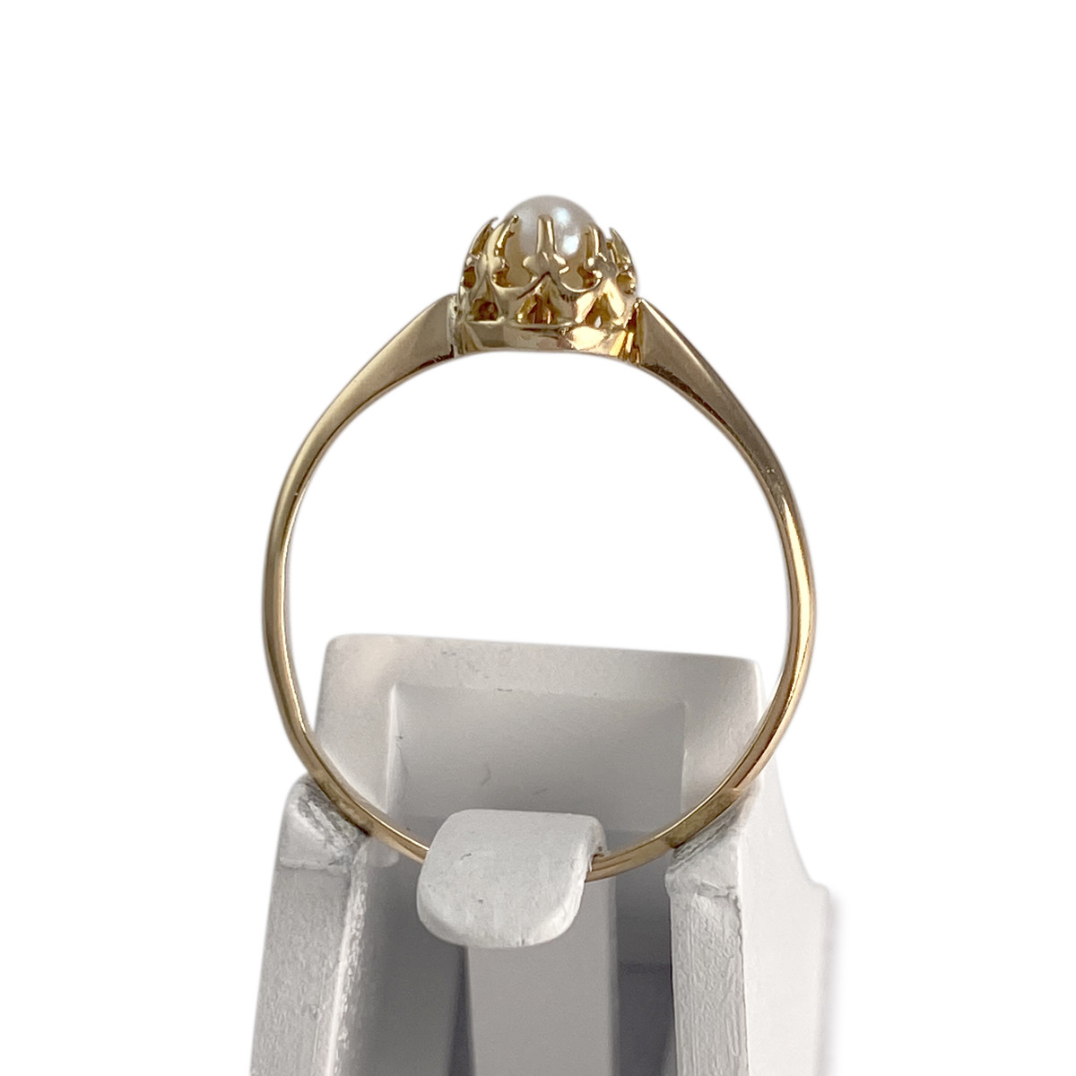 Bague d'occasion or 750 jaune perle de culture - vue 3