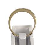 Bague d'occasion or 750 jaune saphirs diamants - vue 3