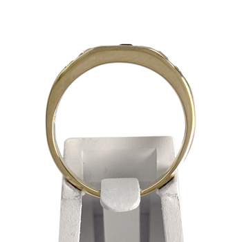 Bague d'occasion or 750 jaune saphirs diamants