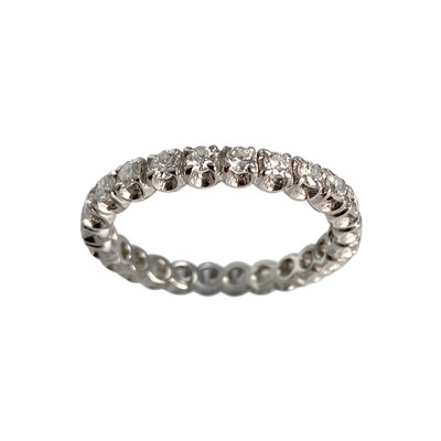 Second-hand gold ring 750 white diamonds