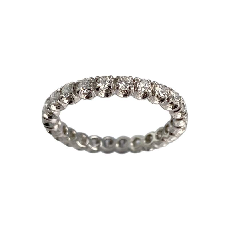 Bague d'occasion or 750 blanc diamants - vue 1