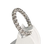 Bague d'occasion or 750 blanc diamants - vue 2