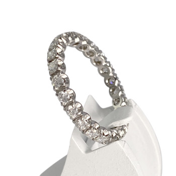 Tweedehands goud 750 witte diamanten ring