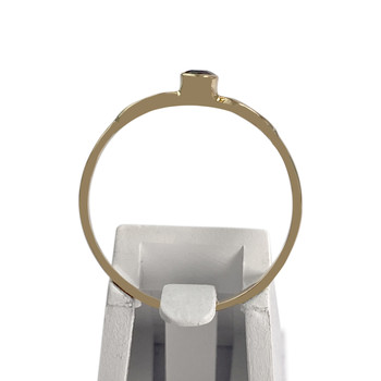 Second-hand gold 750 yellow sapphire ring