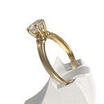 Solitaire d'occasion or 750 jaune zirconia - vue 2