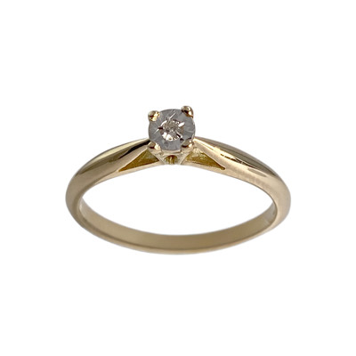 Solitaire d'occasion or 750 2 tons diamant