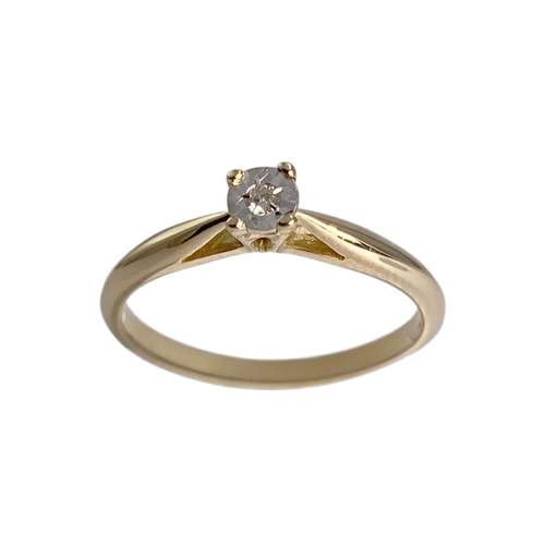 Solitaire second hand gold 750 2 tone diamond