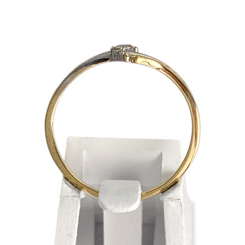 Solitaire second hand gold 750 2 tone diamond