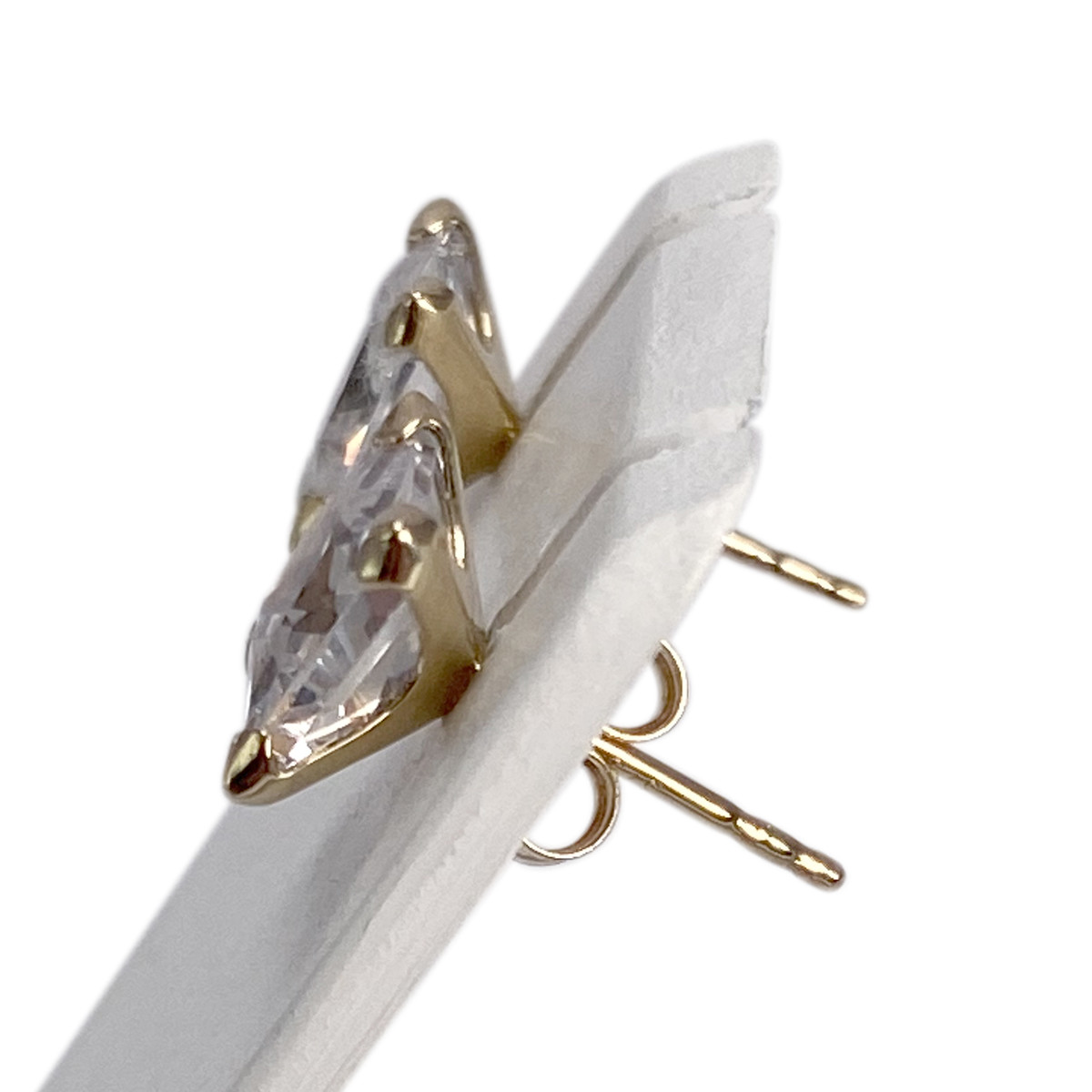 Boucles d'oreilles d'occasion or 375 jaune zirconias - vue 2