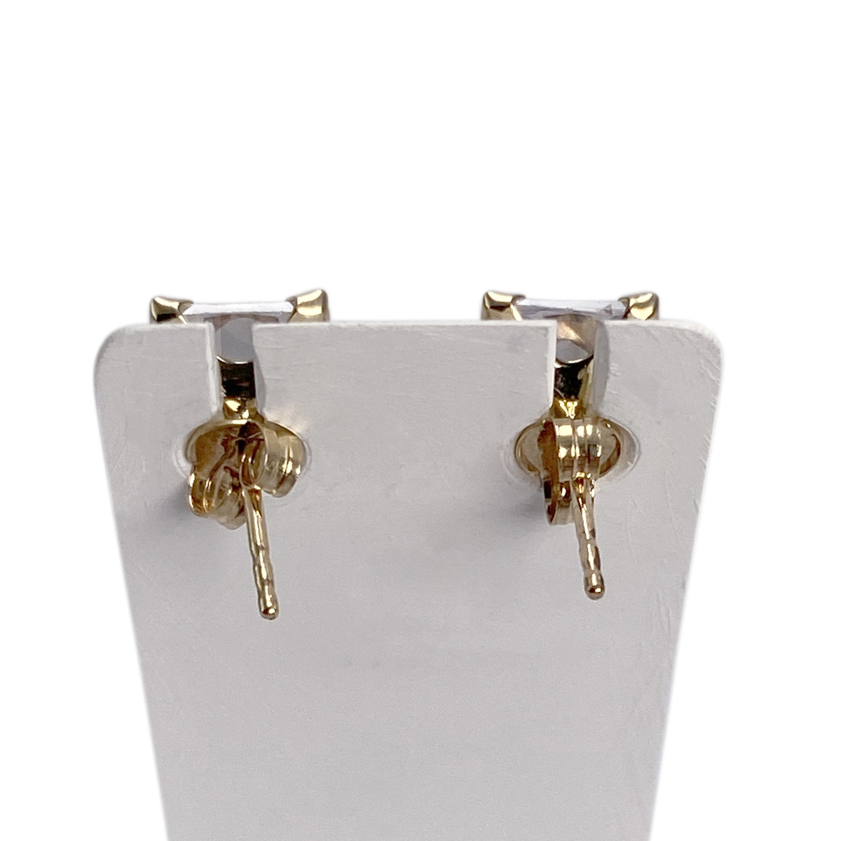 Boucles d'oreilles d'occasion or 375 jaune zirconias - vue 3