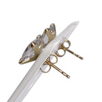 Boucles d'oreilles d'occasion or 375 jaune zirconias - vue 4