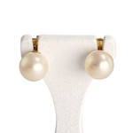 Boucles d'oreilles d'occasion or 750 jaune perle de culture - vue 1