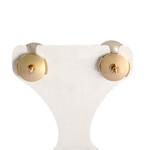 Boucles d'oreilles d'occasion or 750 jaune perle de culture - vue 3