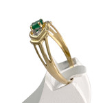 Bague d'occasion or 750 2 tons émeraude - vue 2