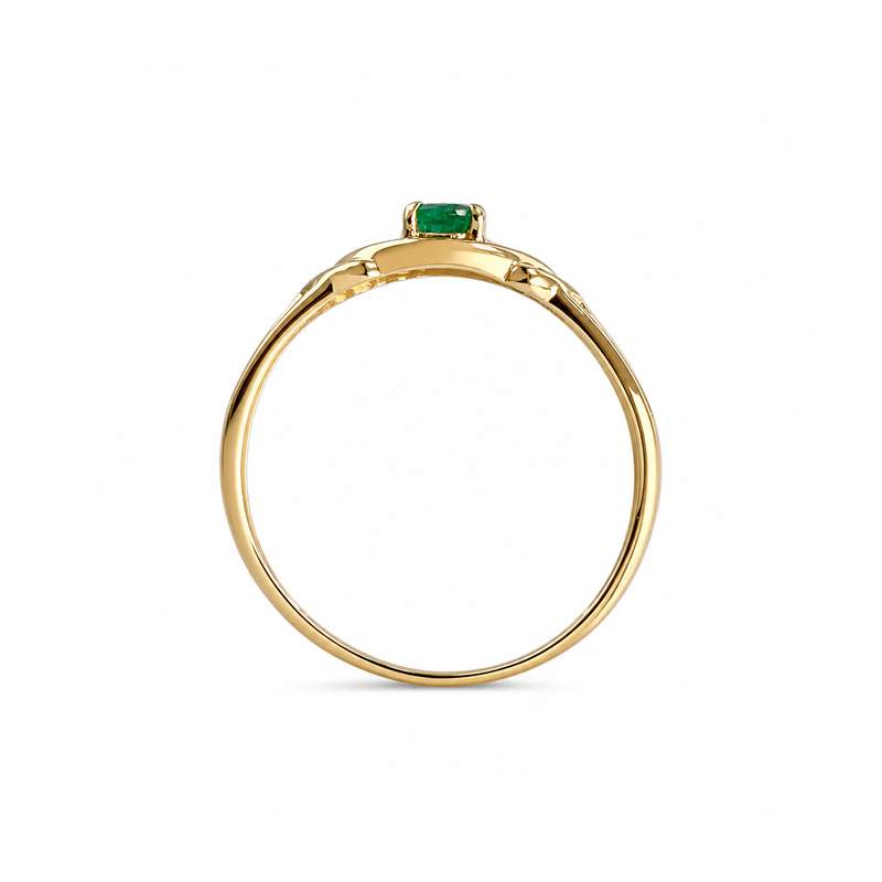 Bague d'occasion or 750 2 tons émeraude - vue 3