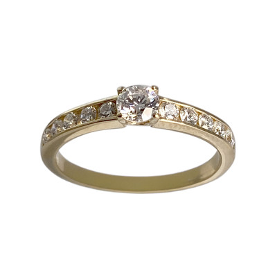Bague d'occasion or 750 jaune diamant diamant