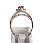 Bague MAUBOUSSIN d'occasion or 750 blanc rubis diamants - vue 3