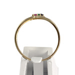 Bague d'occasion or 750 2 tons rubis émeraude saphir diamants - vue 3