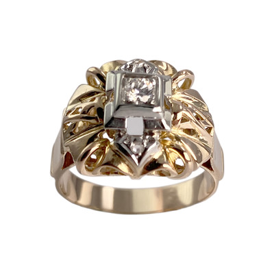 Bague d'occasion 2 ors 750 diamant diamant