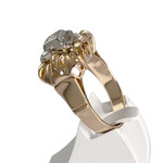 Bague d'occasion 2 ors 750 diamant diamant - vue 2