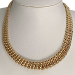 Collier en chute d'occasion or 750 jaune maille américaine 45 cm - vue 2