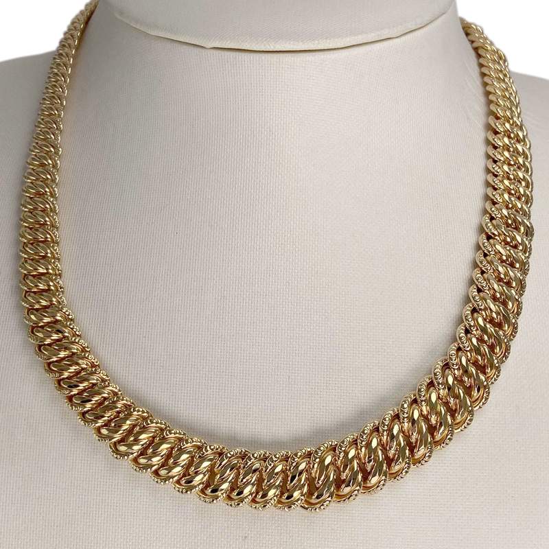 Ketting in goud 750 geel Amerikaanse maas 45 cm - zicht 2