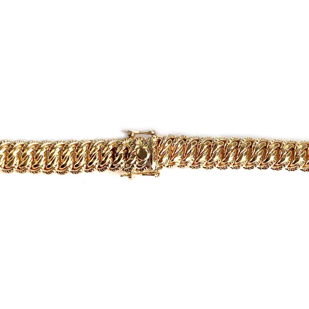 Collier en chute d'occasion or 750 jaune maille américaine 45 cm - vue 3