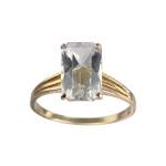 Bague d'occasion or 750 jaune aigue marine - vue 1