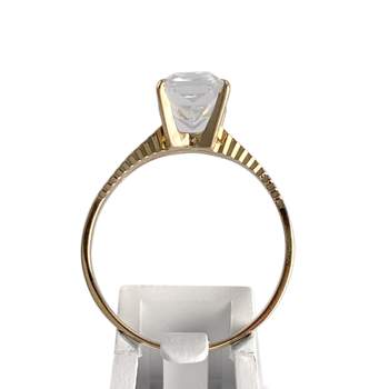 Bague d'occasion or 750 jaune aigue marine