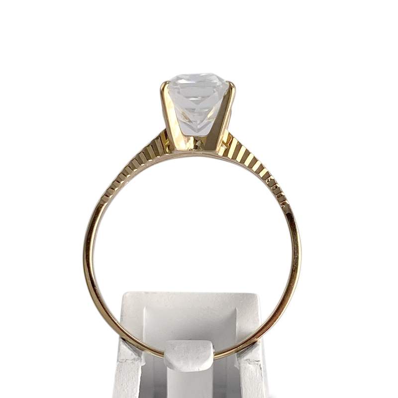 Bague d'occasion or 750 jaune aigue marine - vue 3