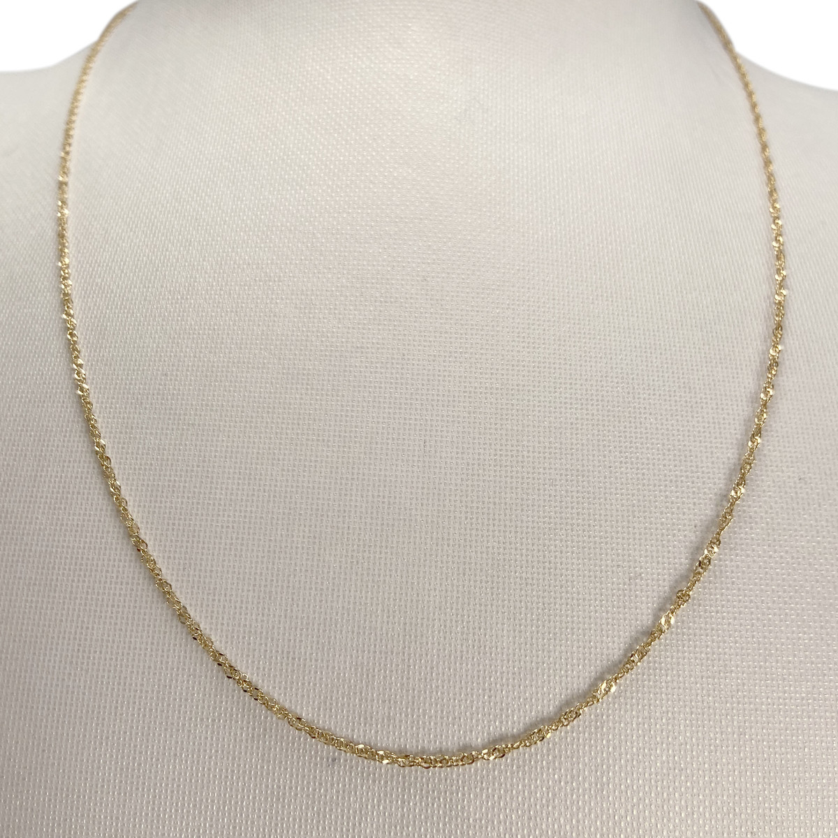 Chaîne d'occasion or 750 jaune maille torsadée 44,5 cm - vue 2