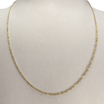 Chaîne d'occasion or 750 jaune maille torsadée 44,5 cm