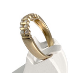 Bague d'occasion or 750 jaune diamants - vue 2