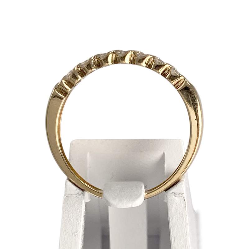 Bague d'occasion or 750 jaune diamants - vue 3