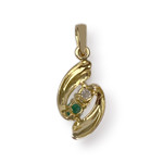 Pendentif d'occasion or 750 jaune émeraudezirconia - vue 2